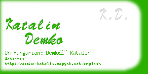 katalin demko business card