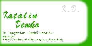 katalin demko business card